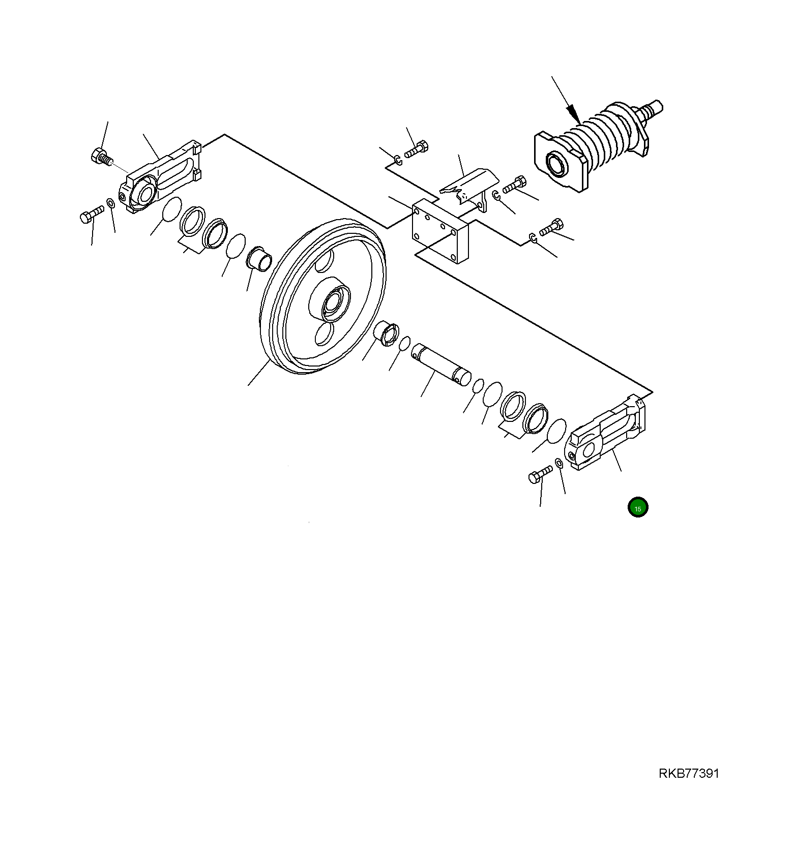 Болт 22L-09-R1R20 Komatsu