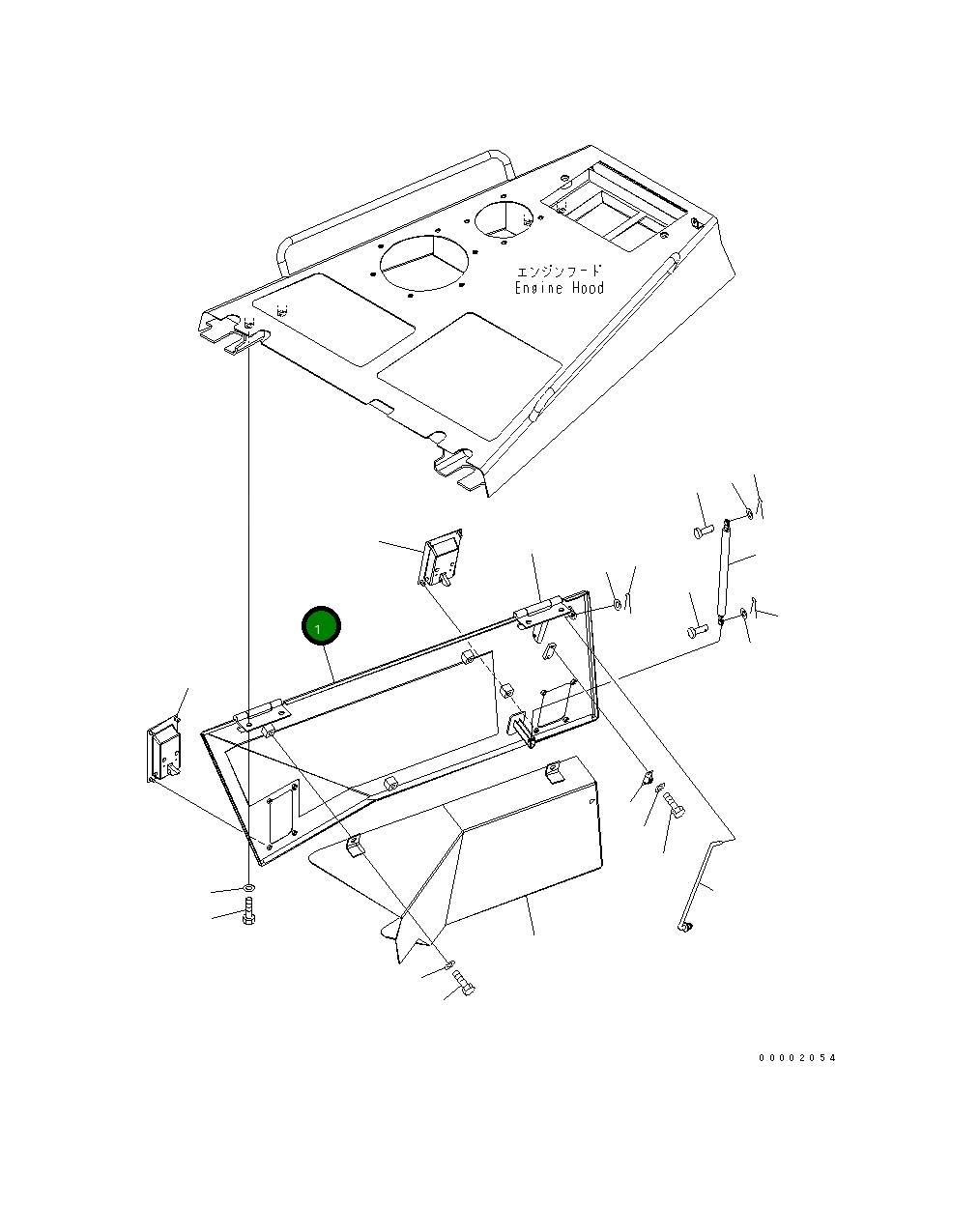 Крышка 154-54-74720 Komatsu
