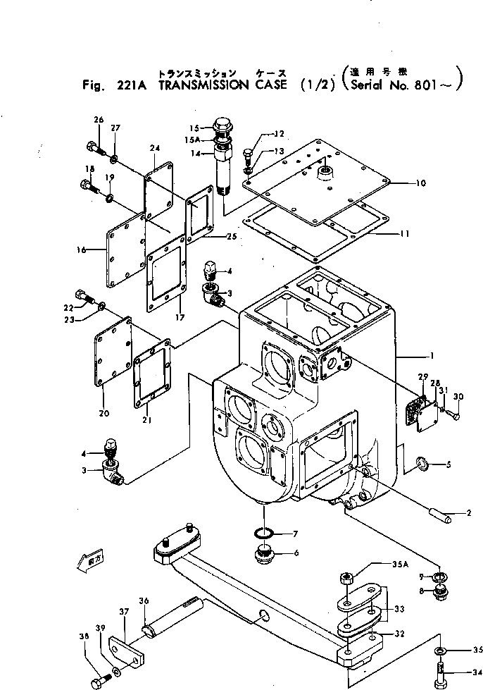 Болт 01000-62080  Komatsu