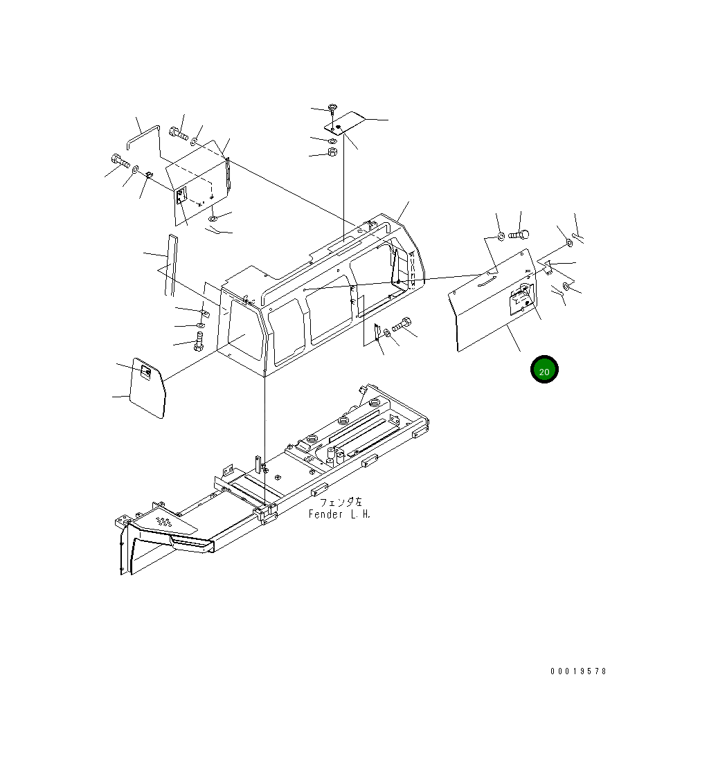 Крышка 17A-54-29131 Komatsu