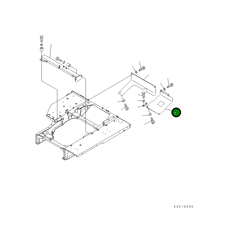 Крышка 176-54-48160 Komatsu