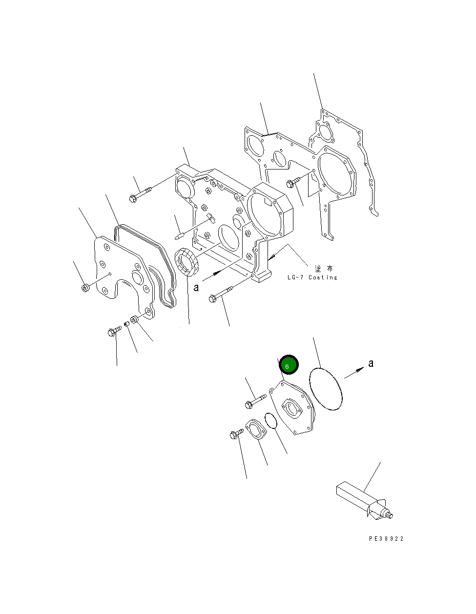 Крышка 6204-21-3130  Komatsu