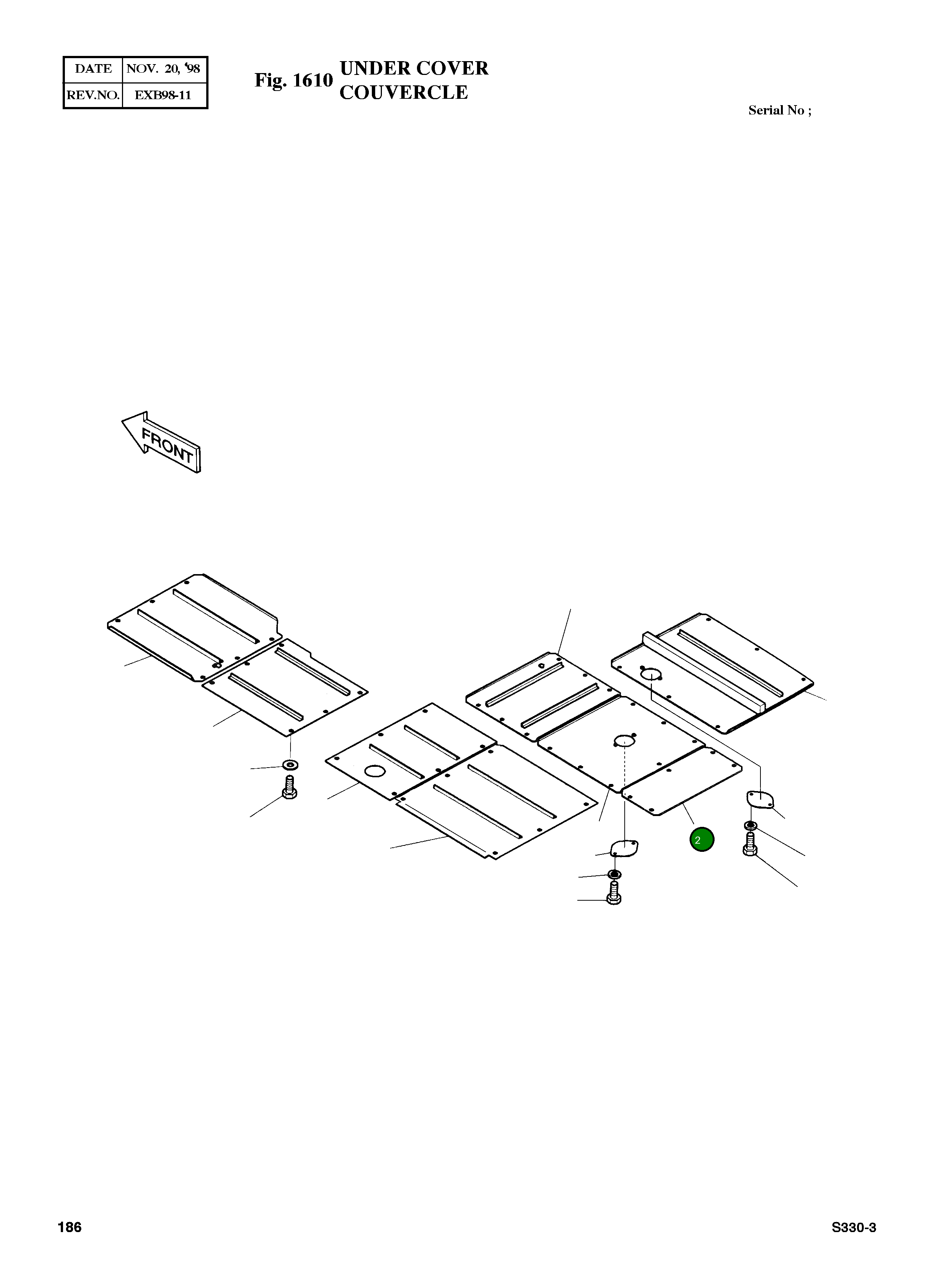 Крышка 2621-3187 Komatsu