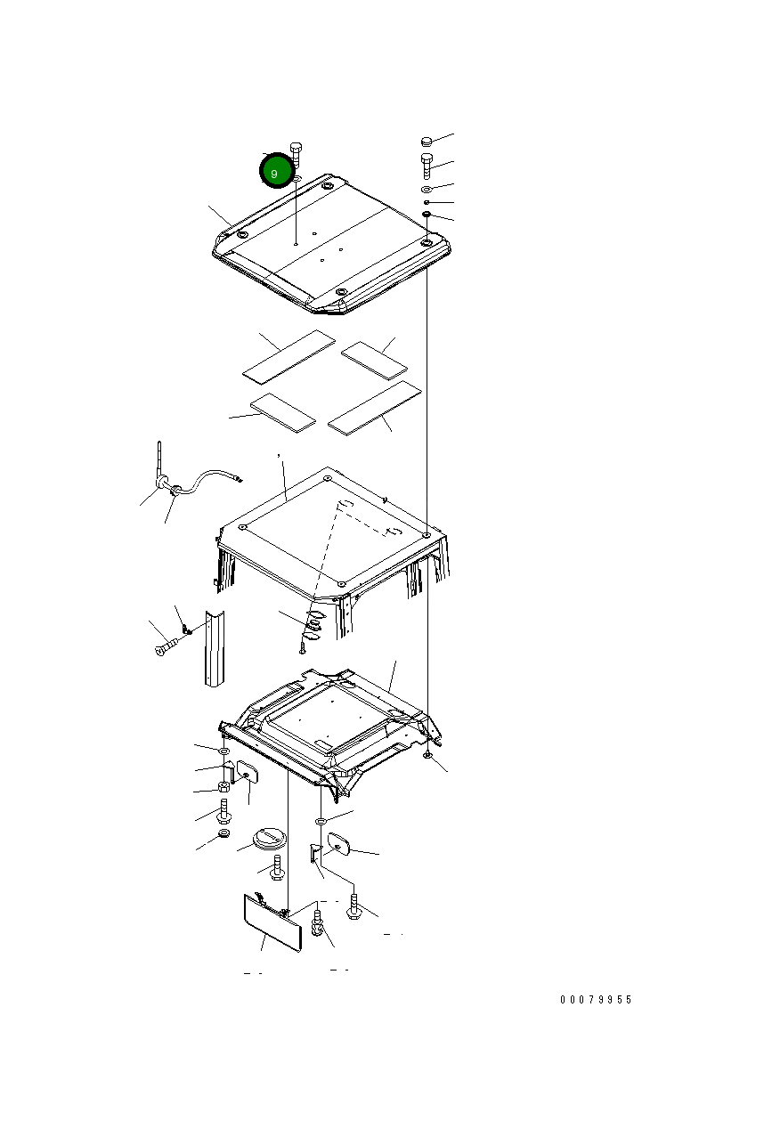 Болт 205662  Komatsu