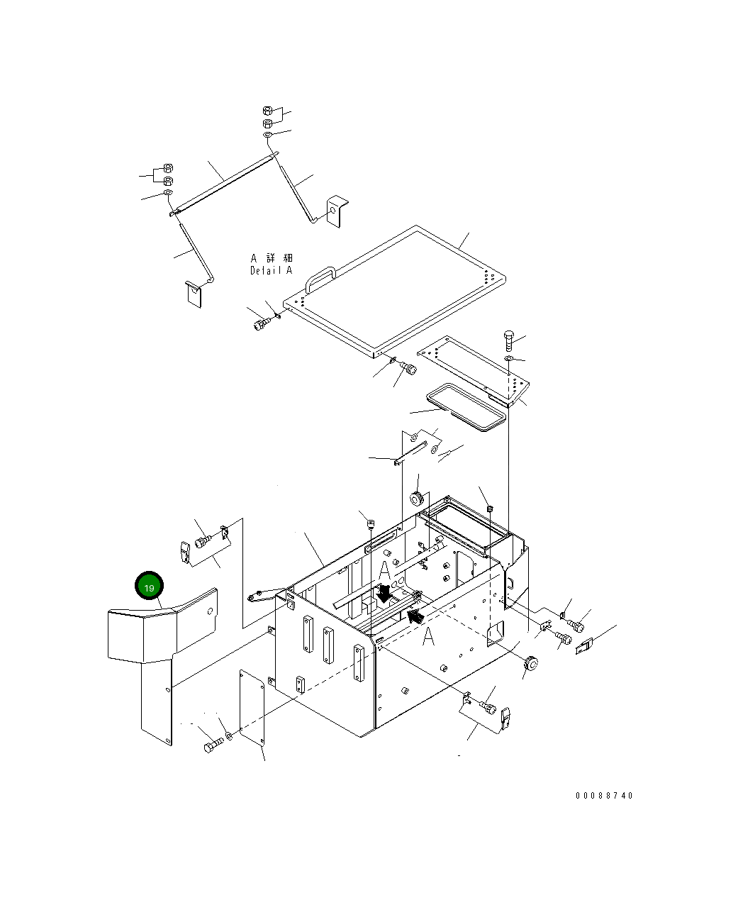 Крышка 427-06-24432  Komatsu