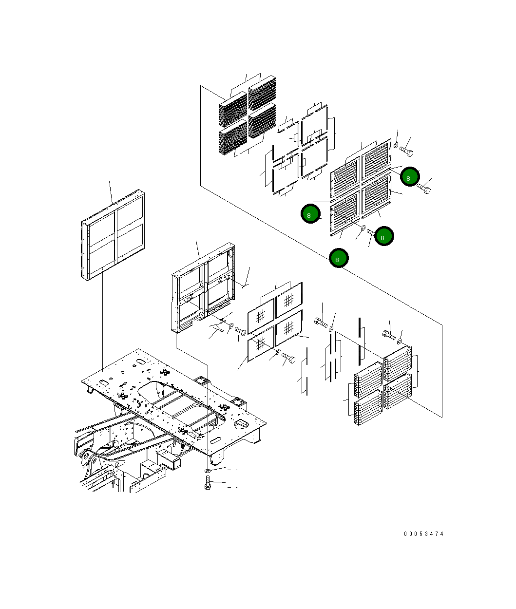 Крышка 21T-54-31231 Komatsu
