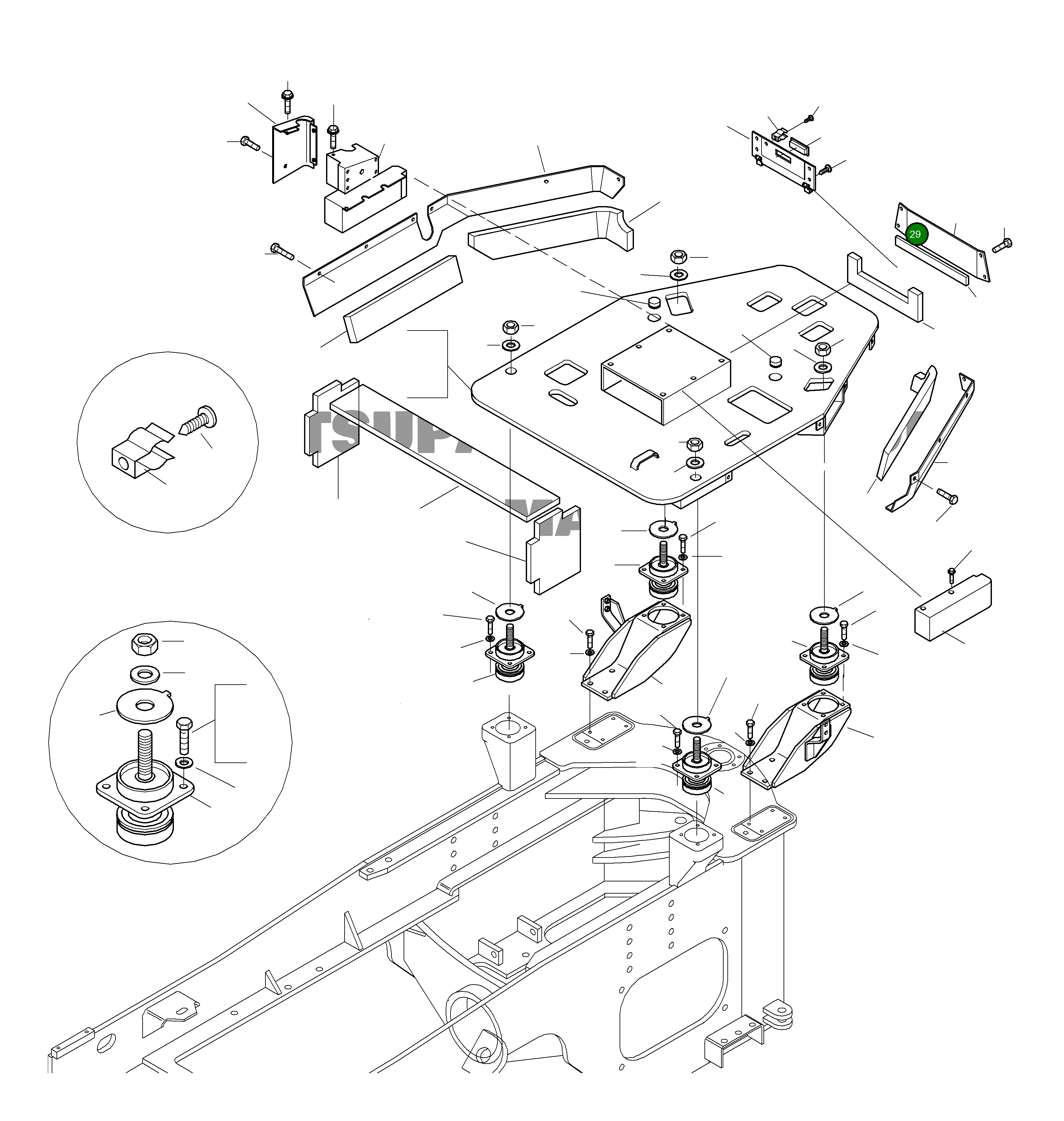Крышка 421-54-24730 Komatsu