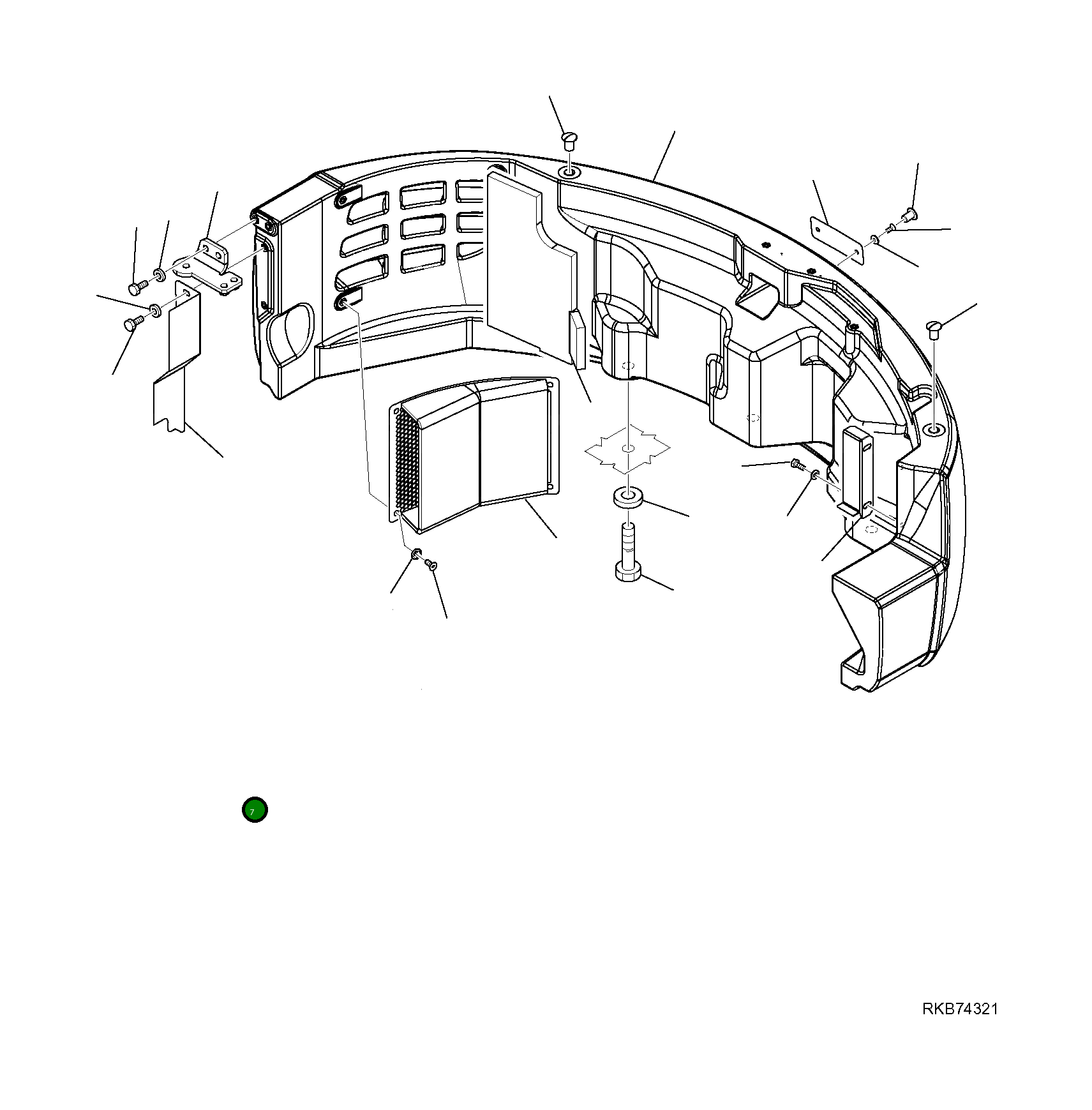 Крышка 22E-54-21610 Komatsu