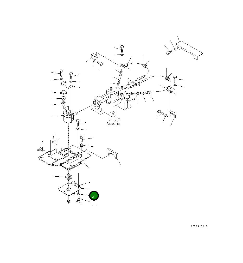 Крышка 21J-60-13361  Komatsu