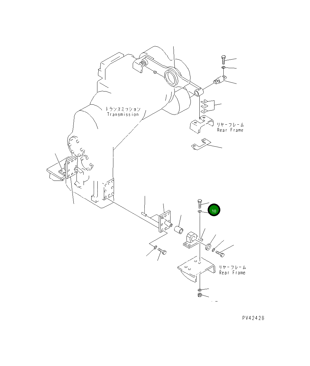 Болт 01010-32475  Komatsu
