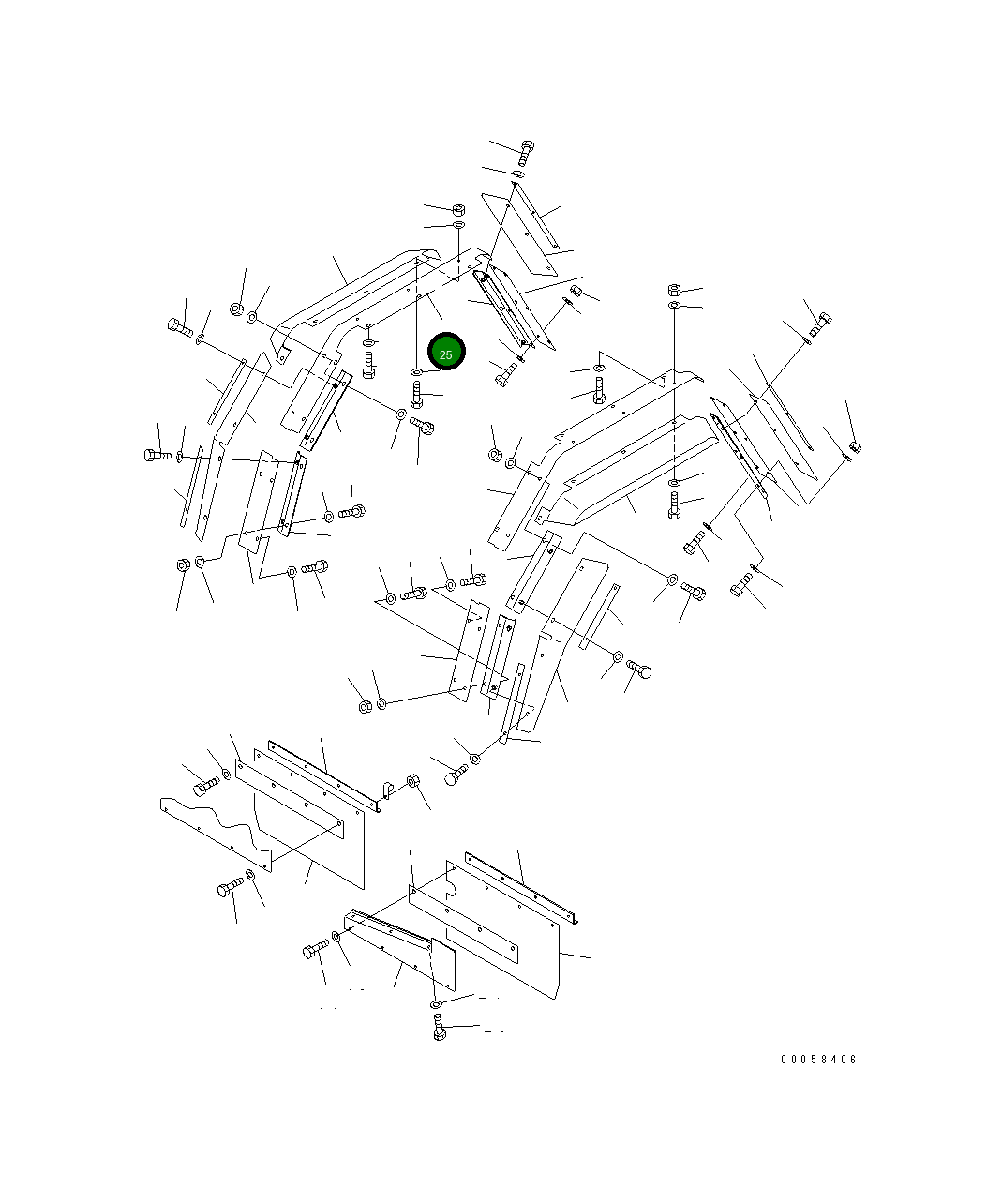 Крышка 56D-54-28980 Komatsu