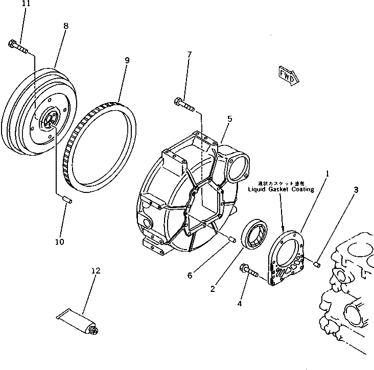 Болт YM26116-100252  Komatsu