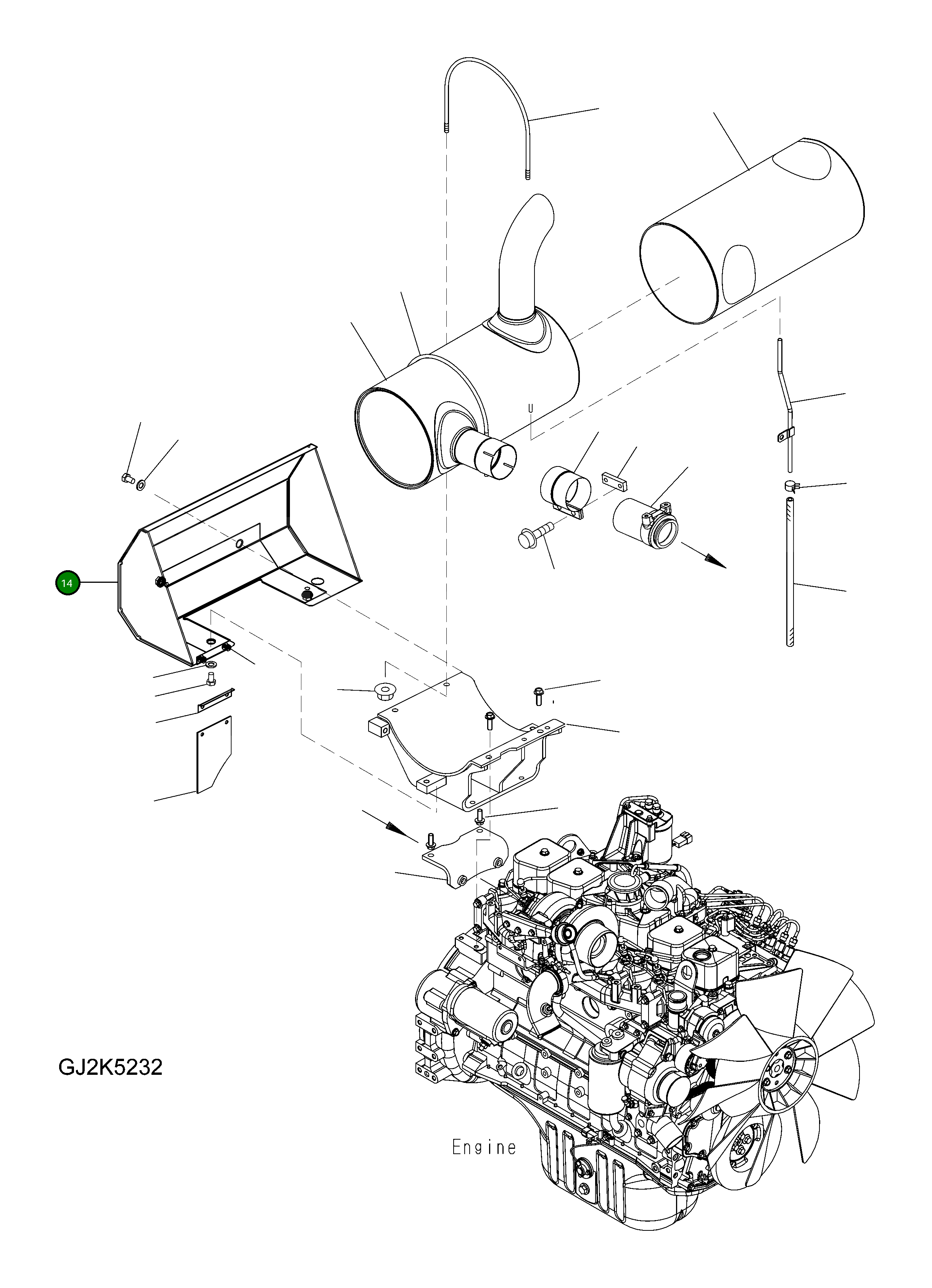 Крышка 20J-01-11182 Komatsu