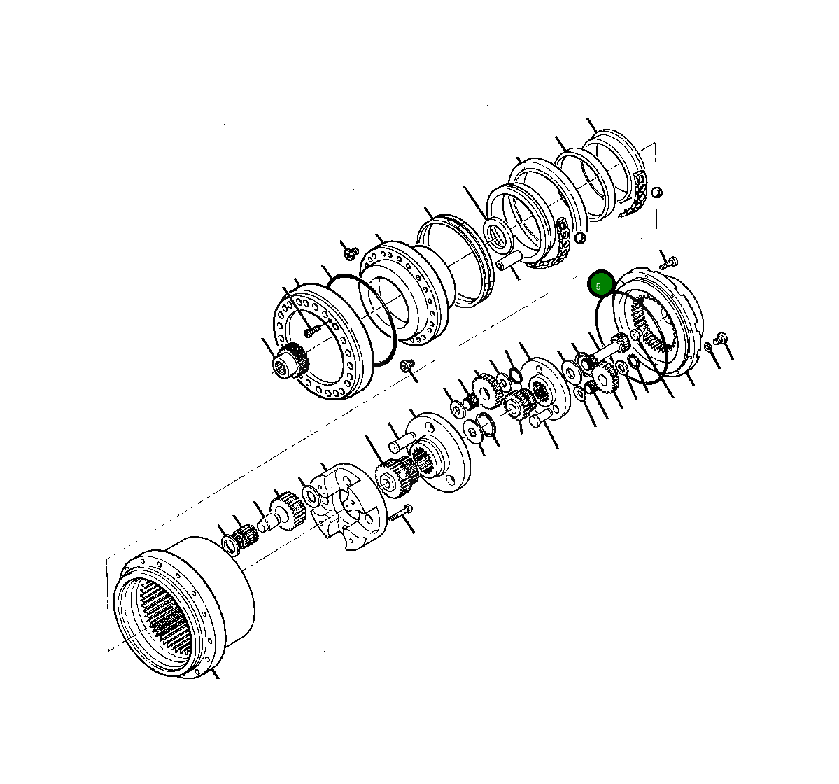 Кольцо уплотнительное (O-Ring) 1248 944 H1  Komatsu