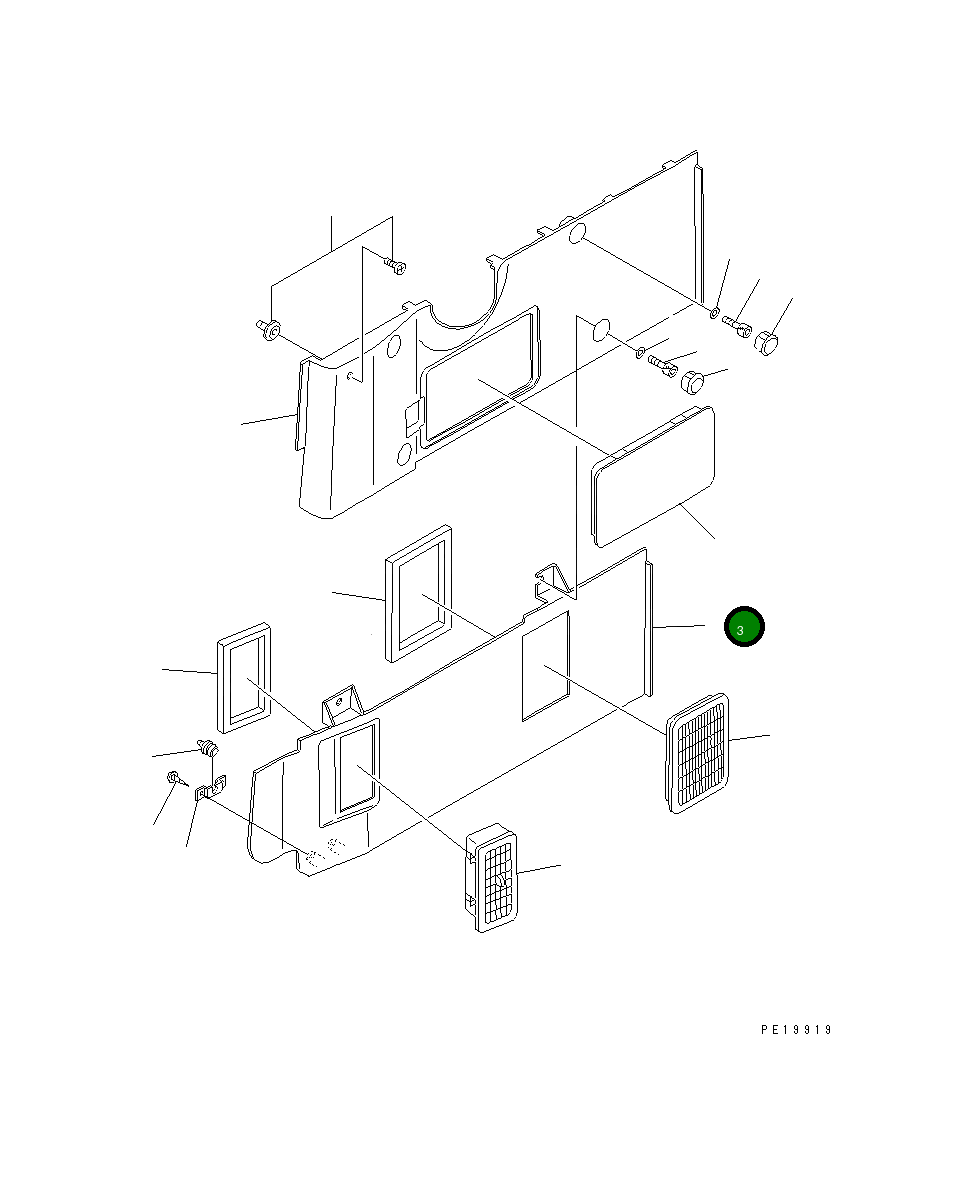 Крышка 20Y-54-36882 Komatsu