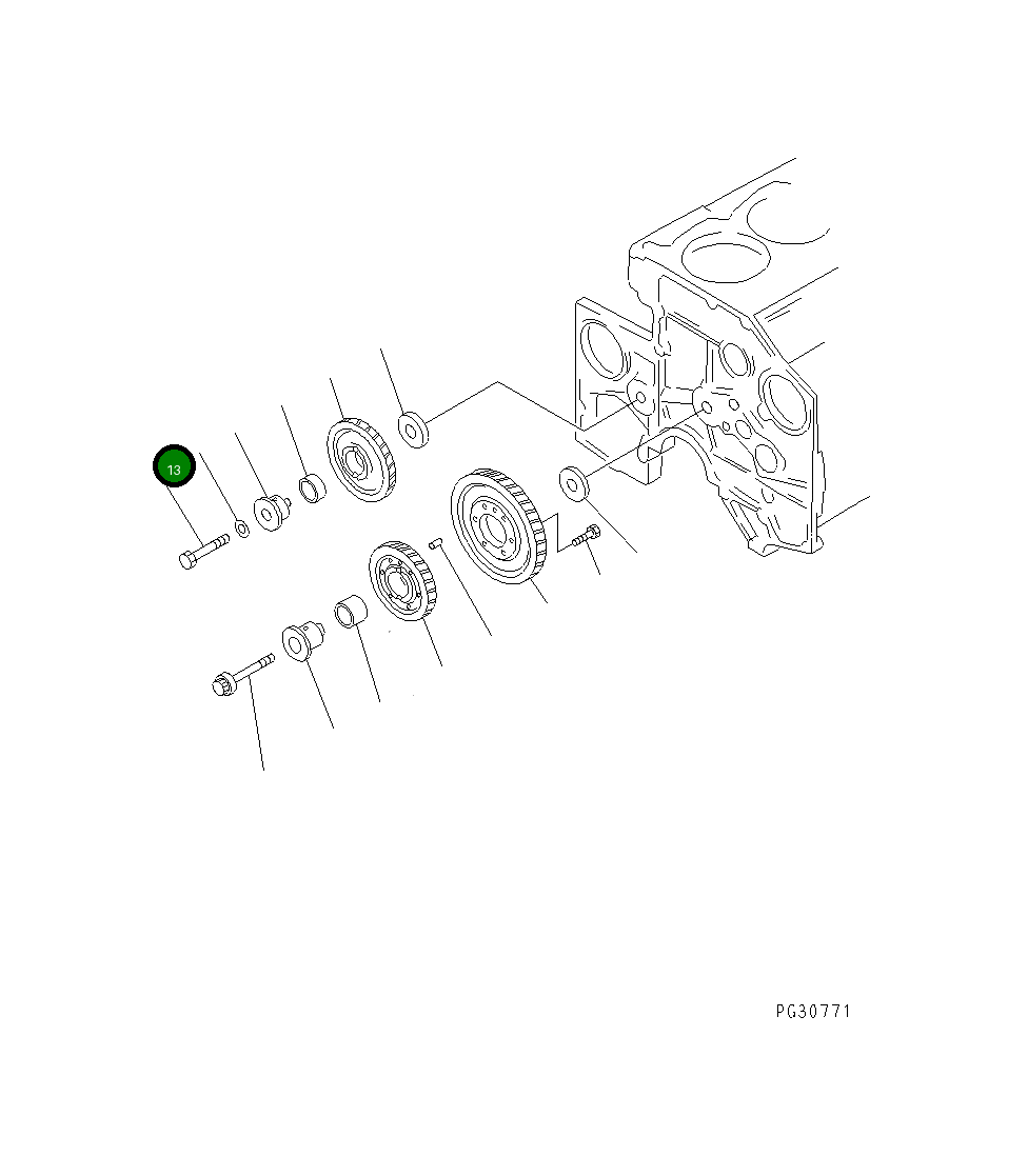 Болт 01050-31880 Komatsu