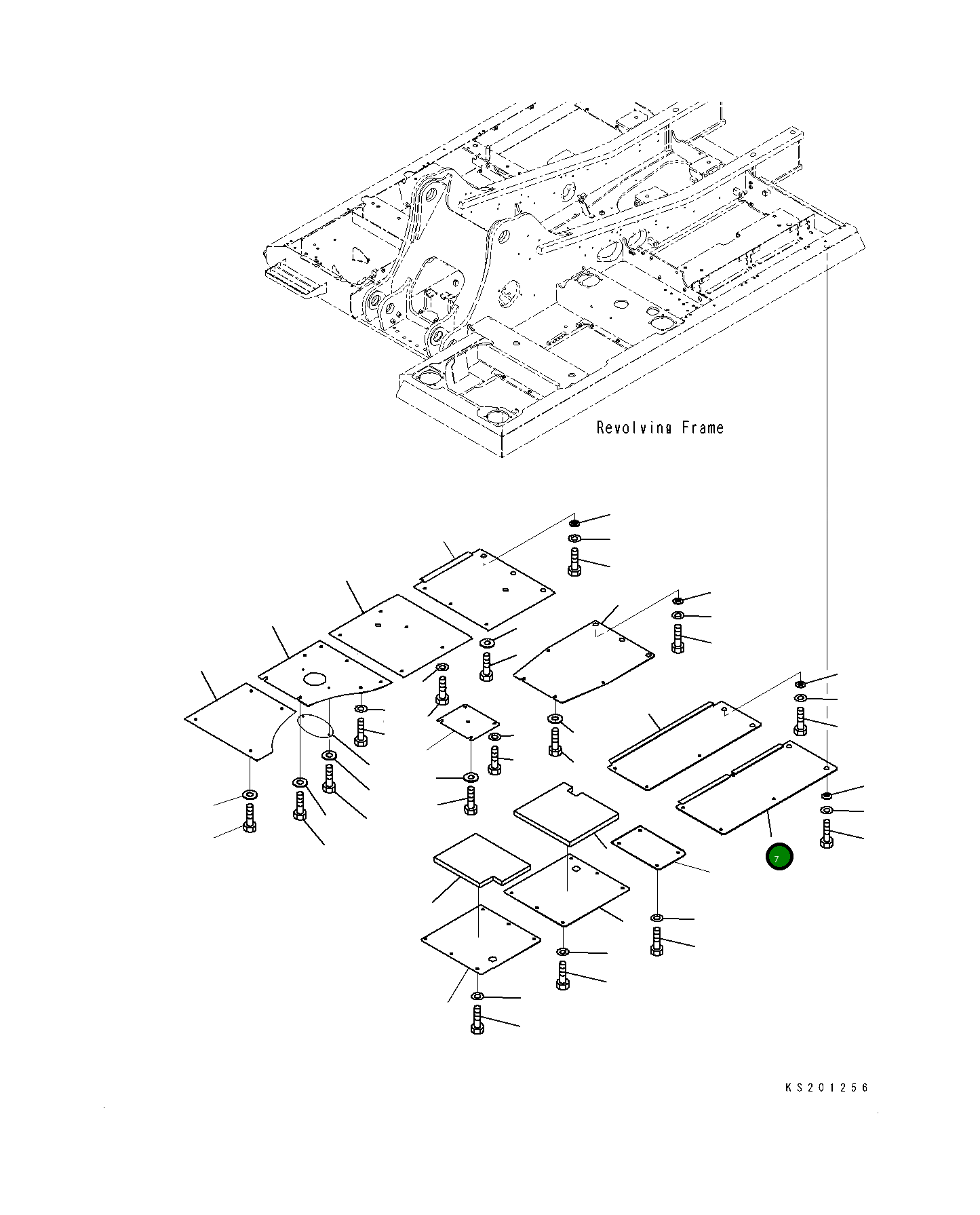Крышка 206-54-KB210 Komatsu