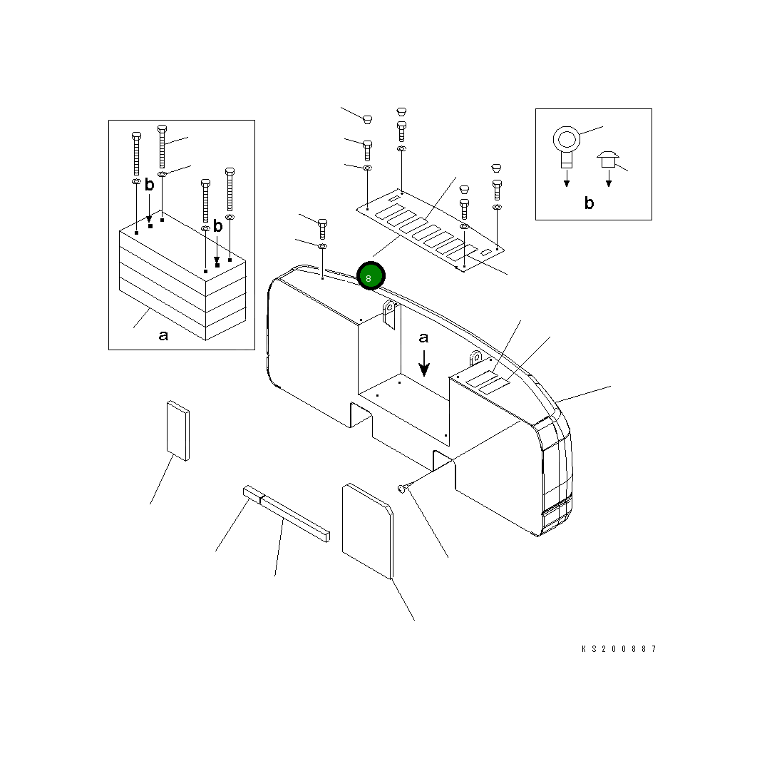 Крышка 207-46-83990  Komatsu