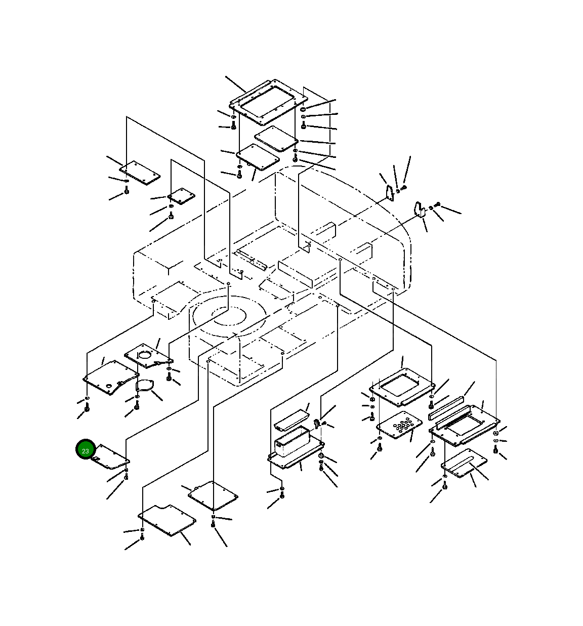 Крышка 206-54-A1210  Komatsu