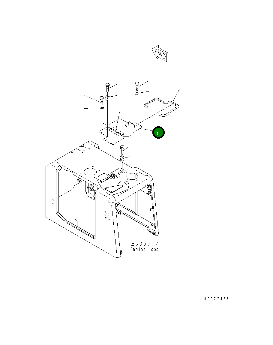 Крышка 415-Z03-2511  Komatsu