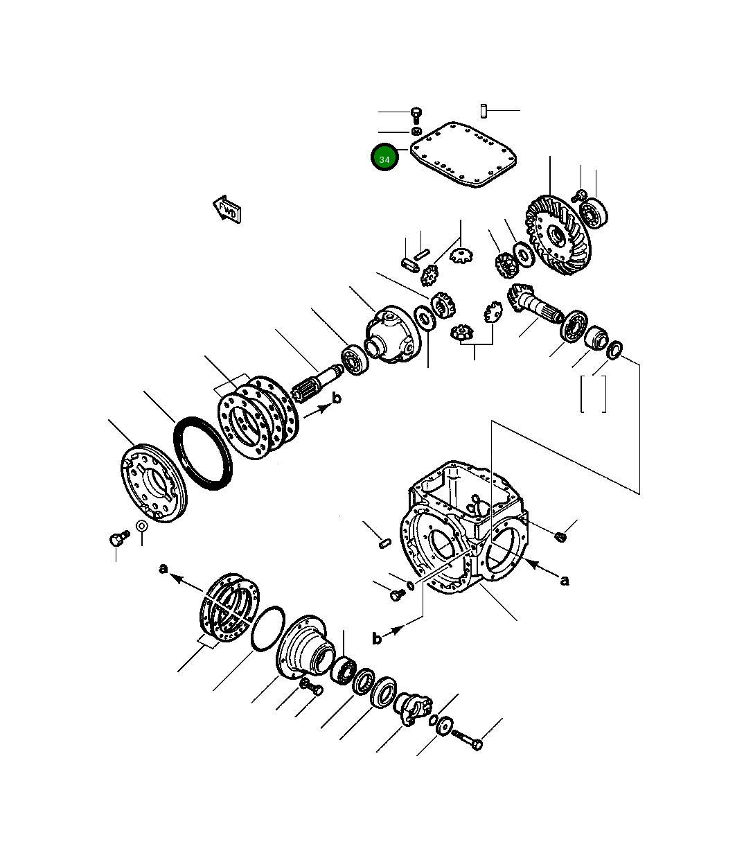 Крышка 1300 250 H1  Komatsu