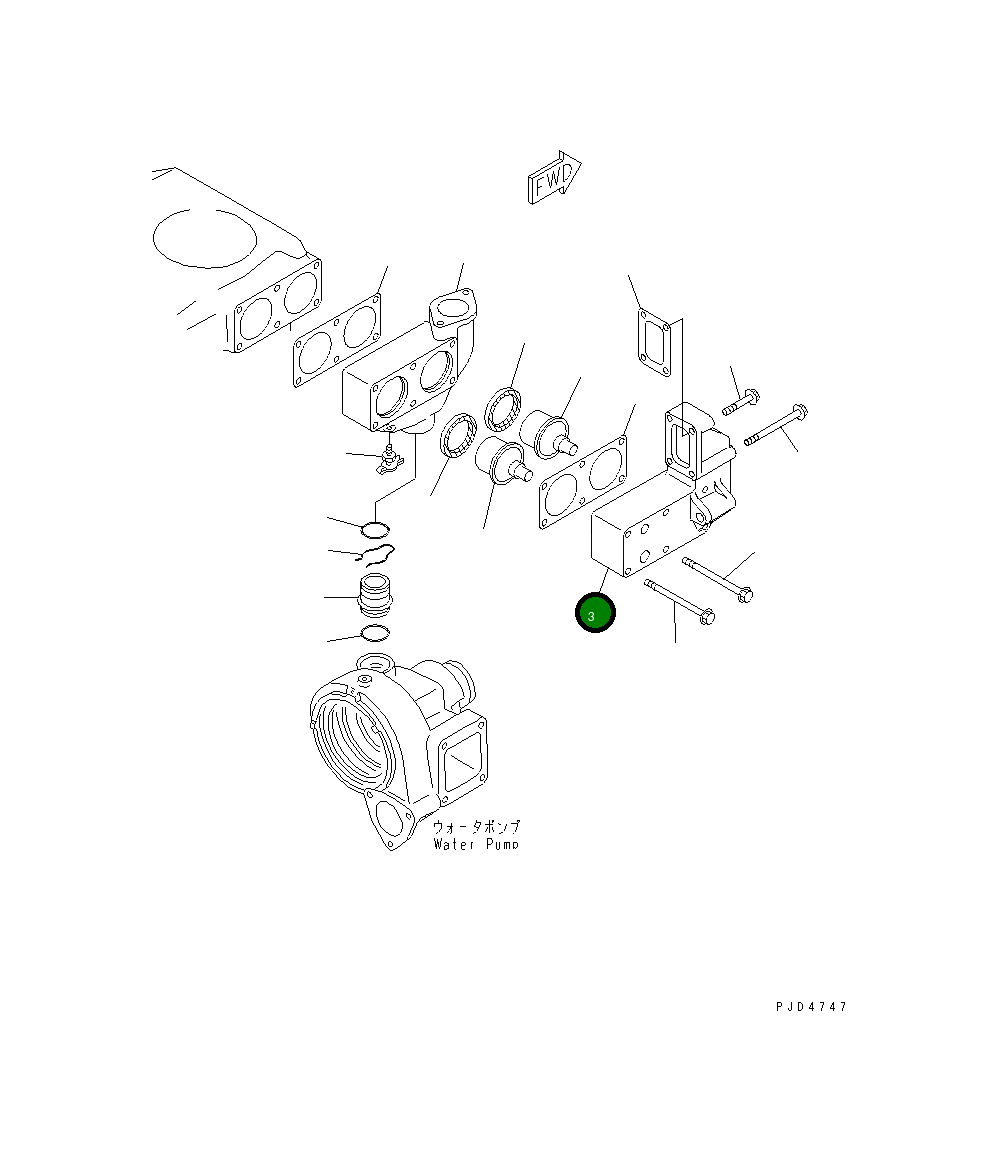 Крышка 6212-66-6440 Komatsu