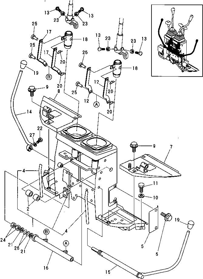 Болт YM26076-060202  Komatsu
