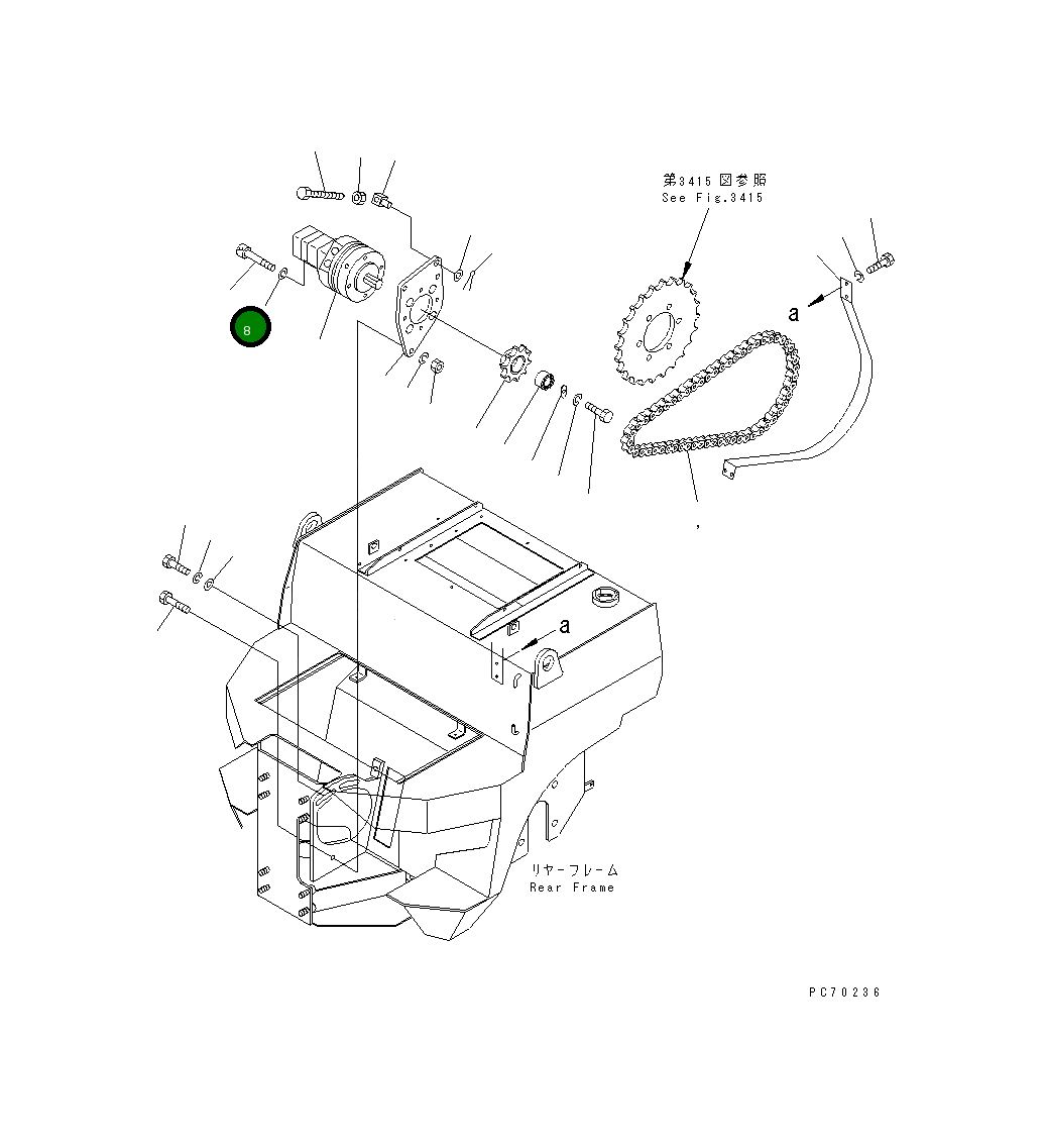 Болт 01253-41245 Komatsu
