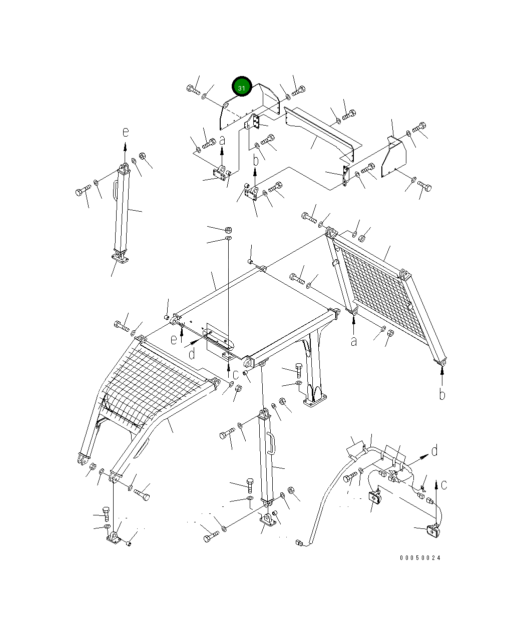 Крышка 134-X06-2161 Komatsu