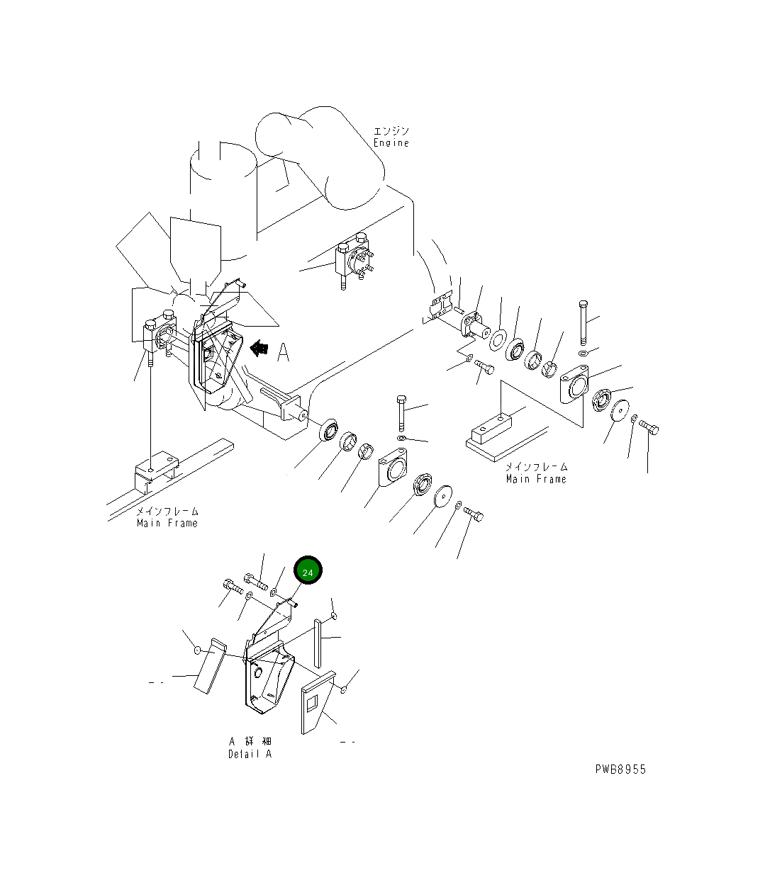 Крышка 17A-01-21220 Komatsu