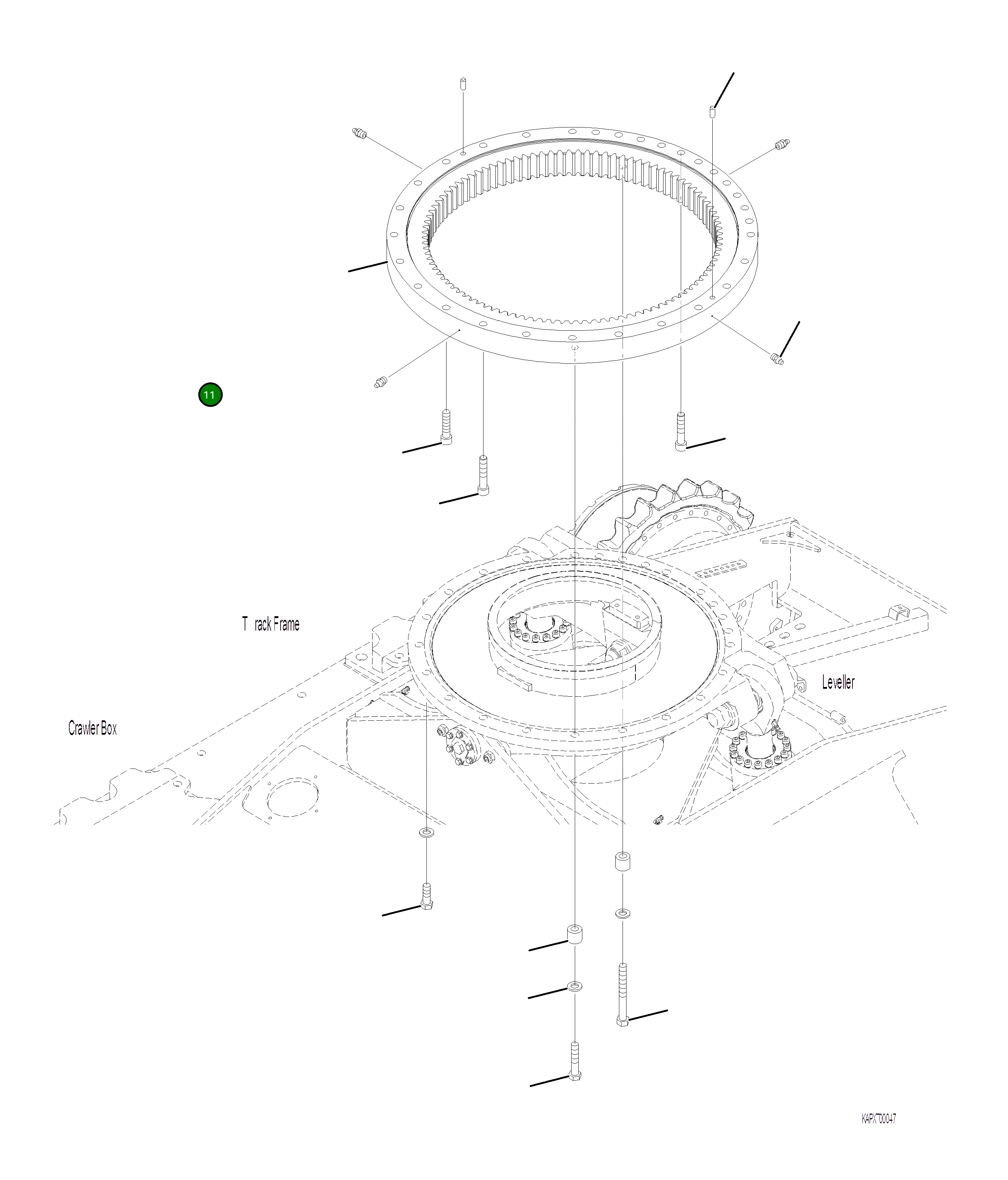Болт 4A1-98-21430  Komatsu