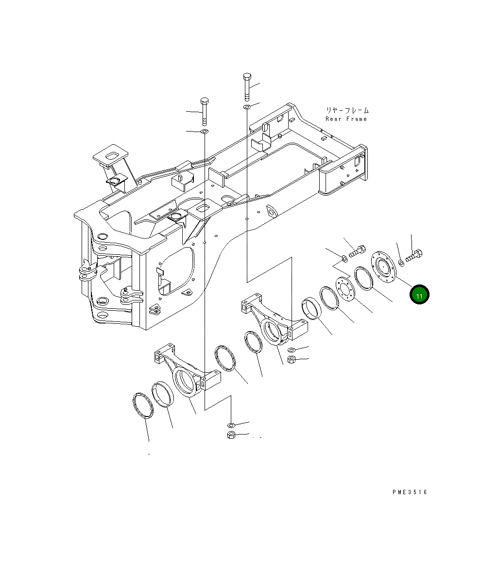Крышка 425-46-12180  Komatsu