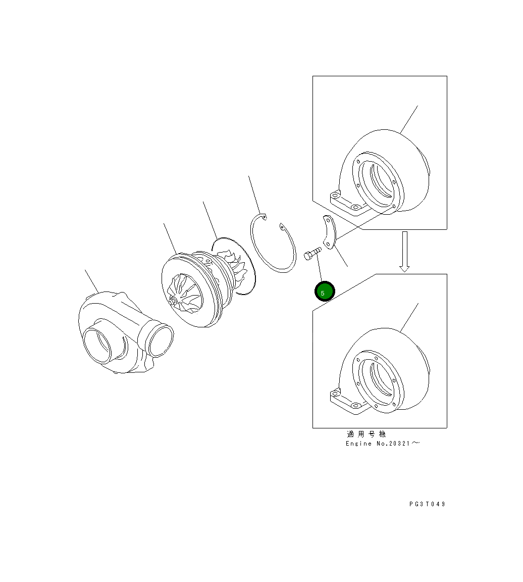 Болт SP186844 Komatsu