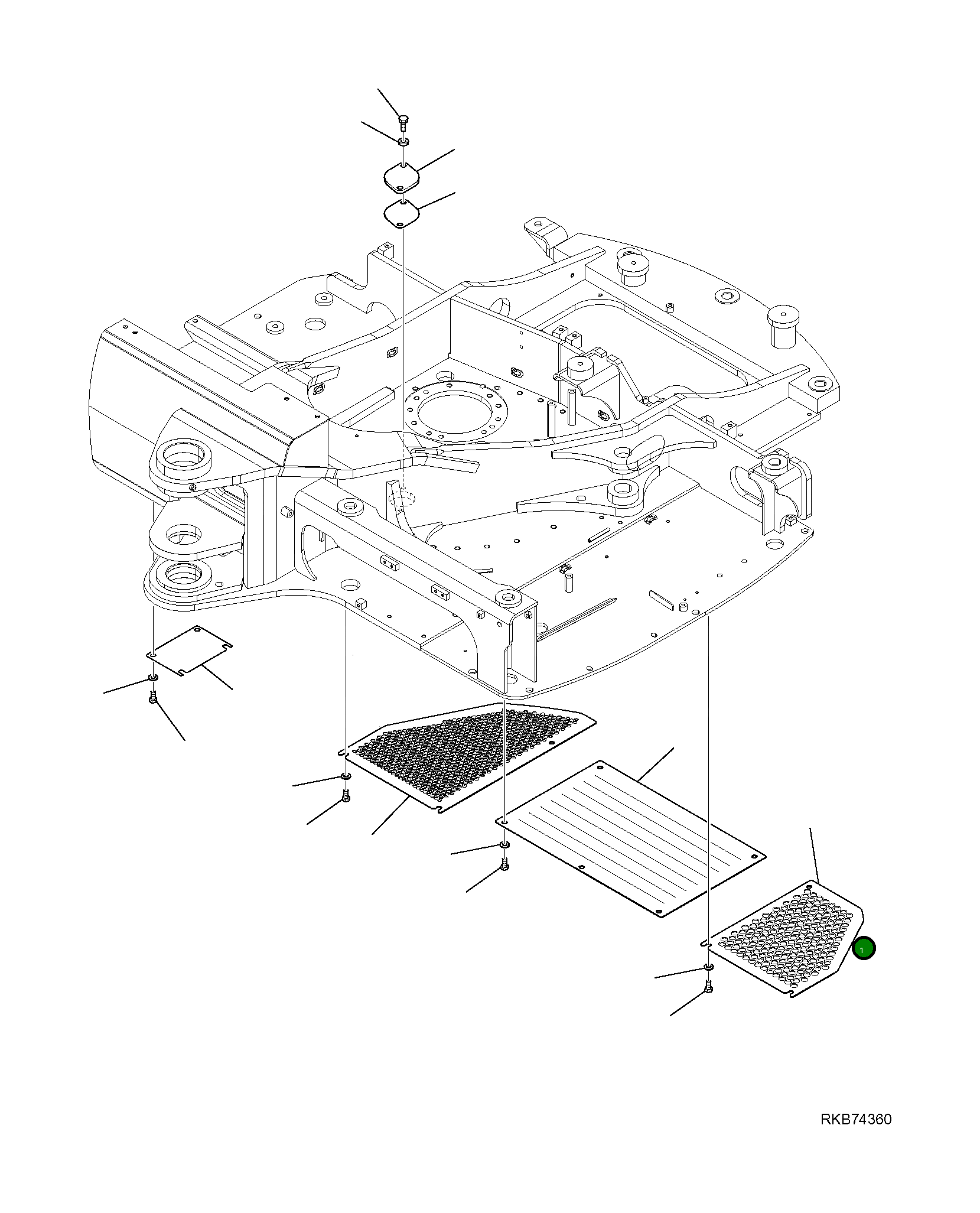Крышка 22E-46-21420 Komatsu