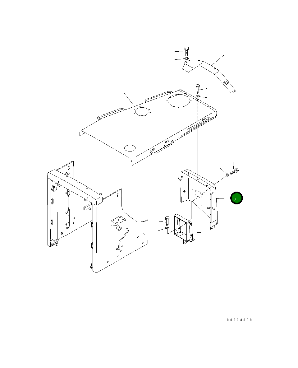 Крышка 176-54-55950 Komatsu