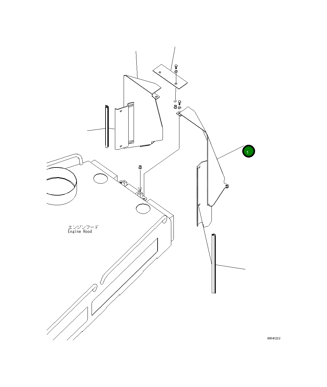 Крышка 198-54-72242 Komatsu