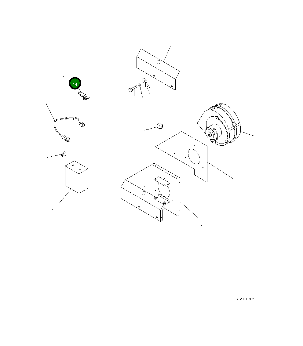Болт TW8030-0407 Komatsu