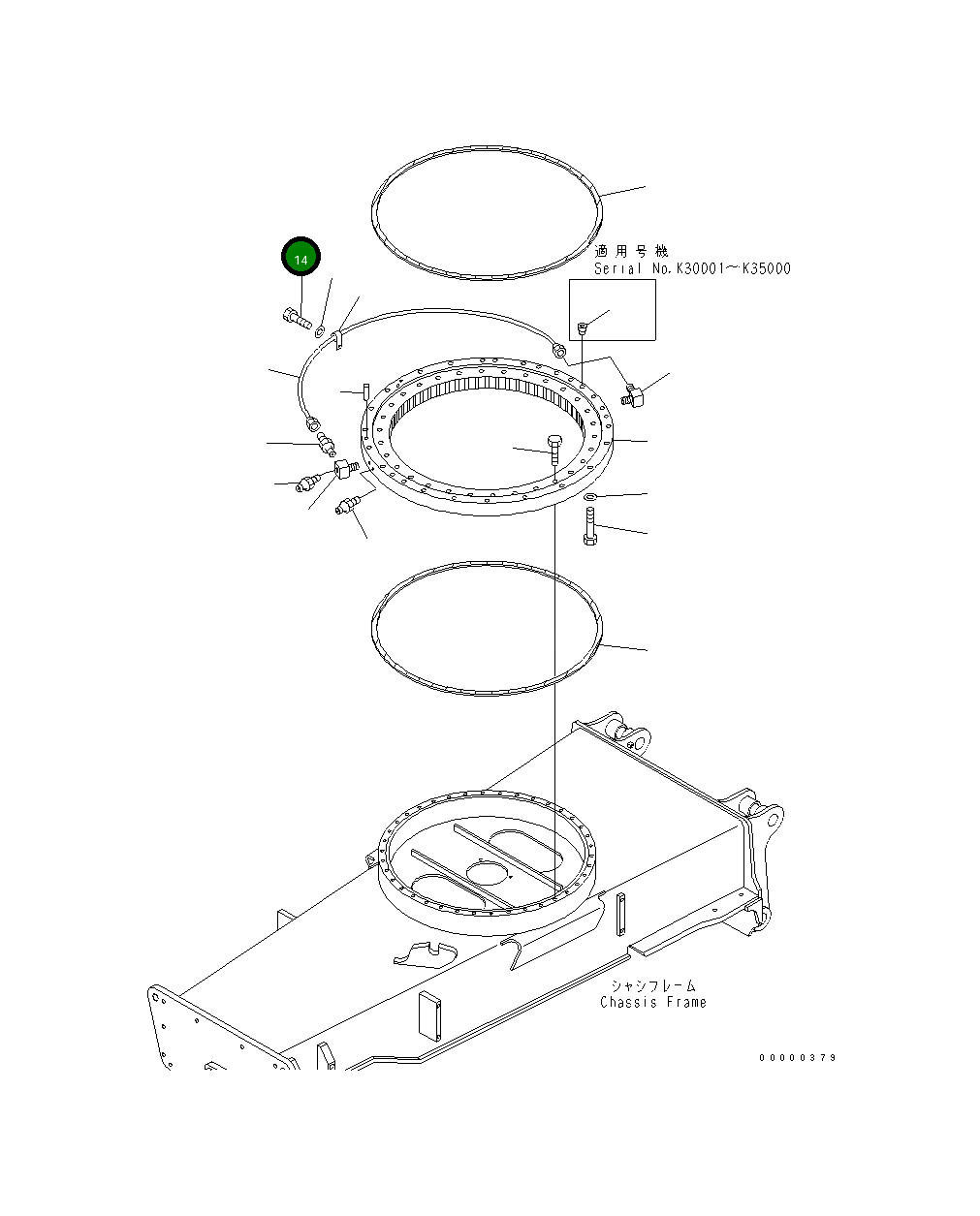 Болт 01010-B1016 Komatsu