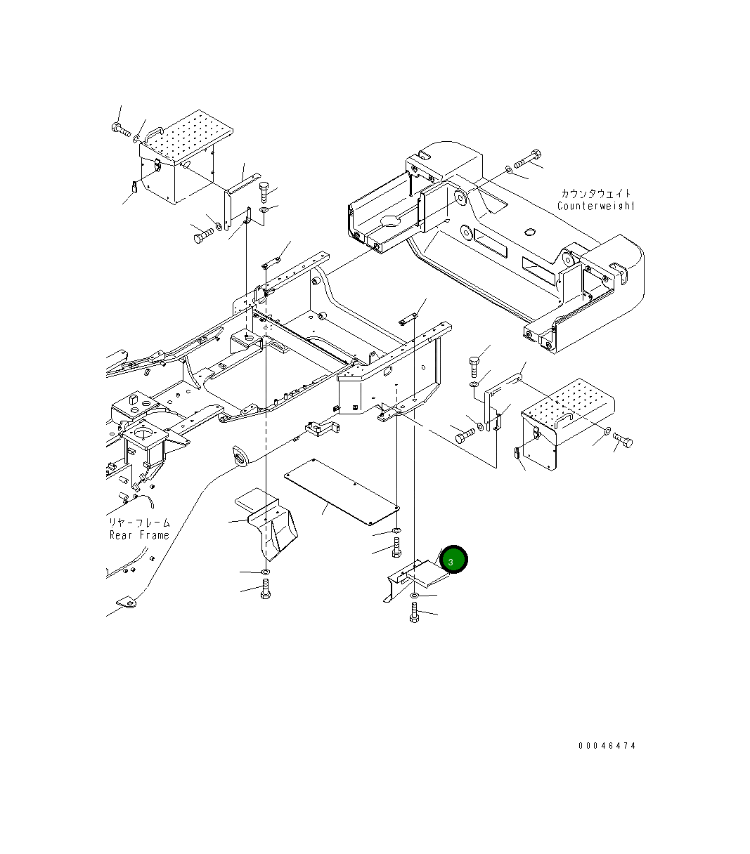Крышка 425-46-34152  Komatsu