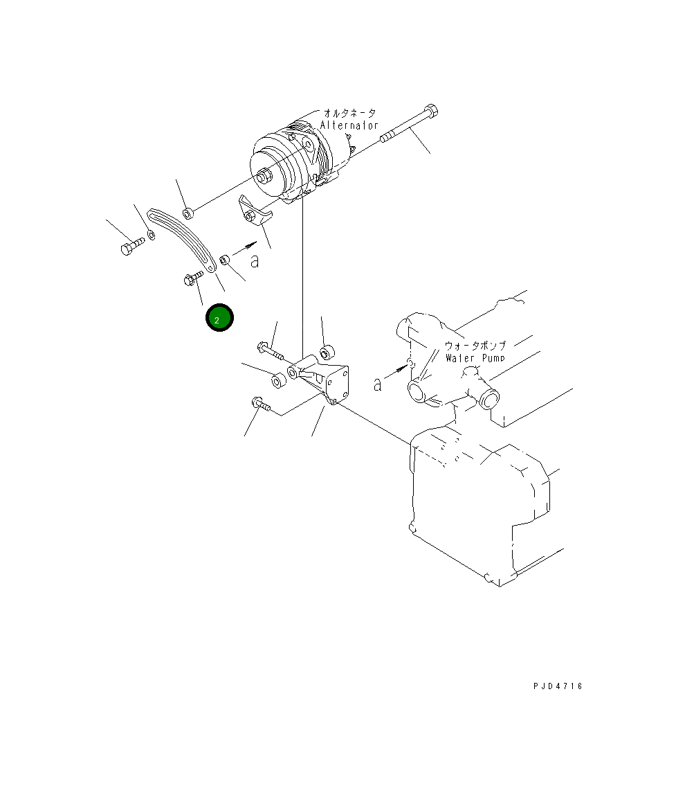 Болт 01435-20860 Komatsu