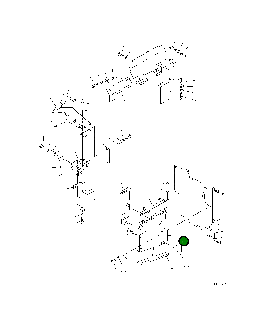 Крышка 205-54-31820 Komatsu