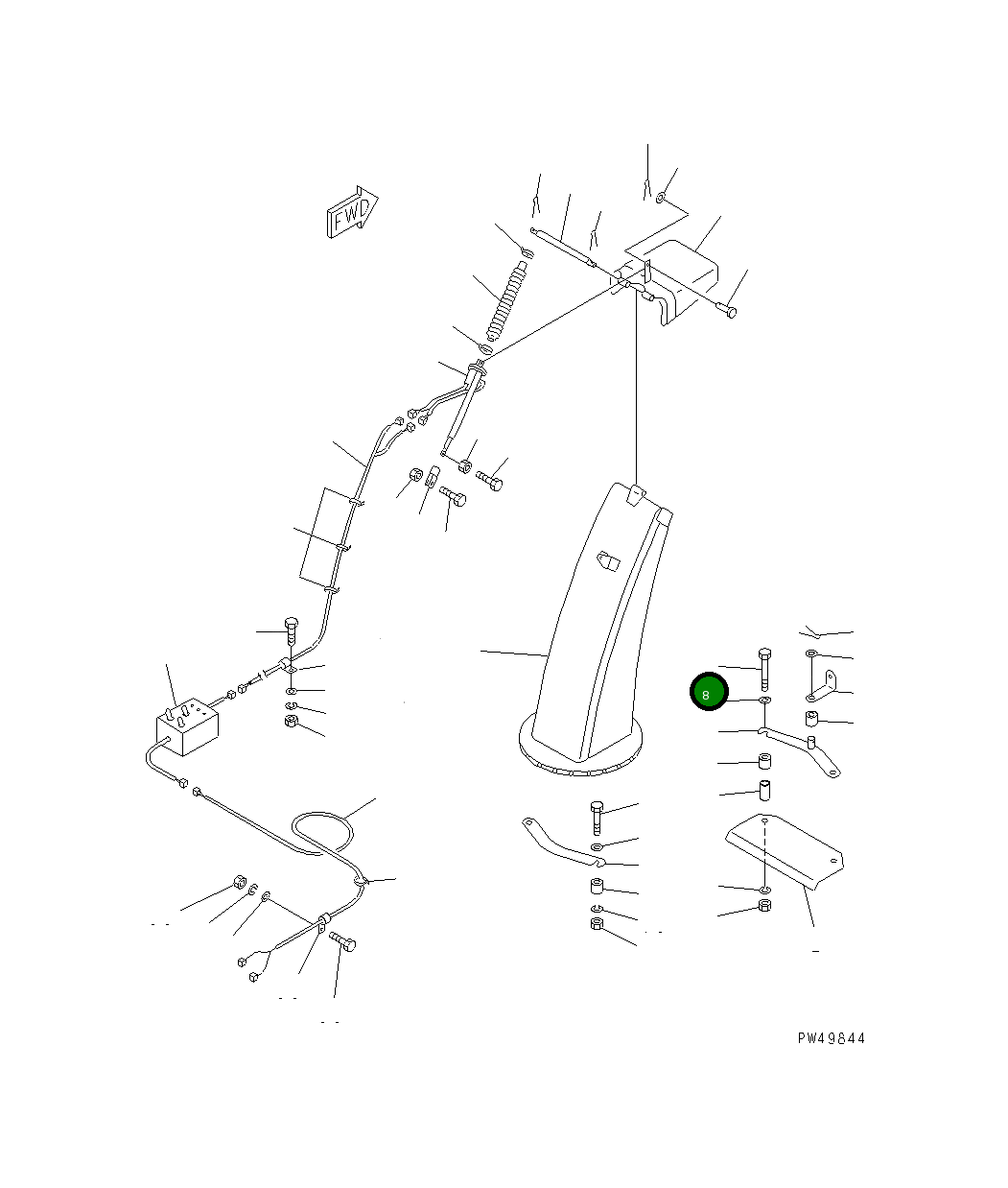 Болт TA01110855  Komatsu