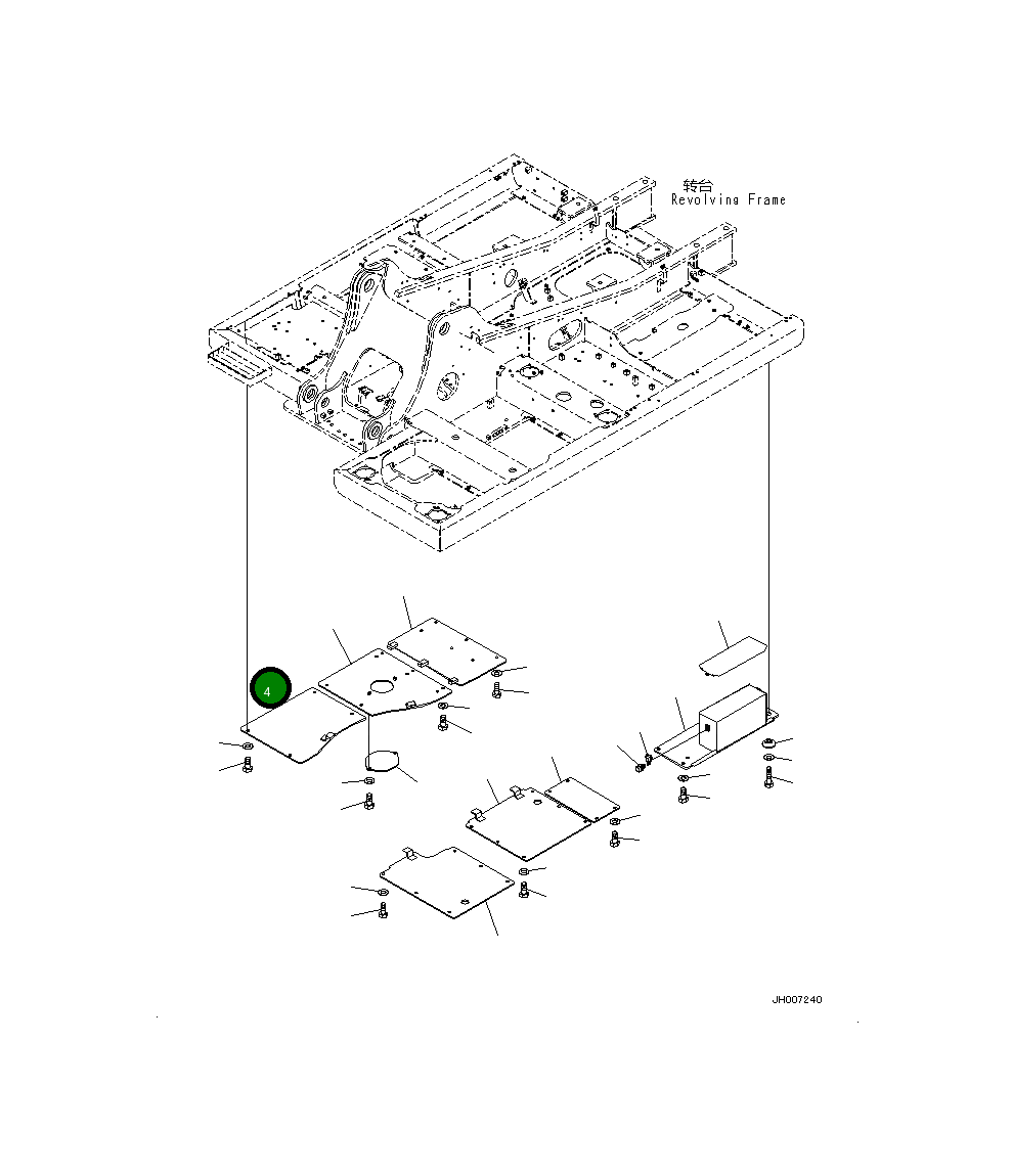 Крышка 20Y-54-72970 Komatsu
