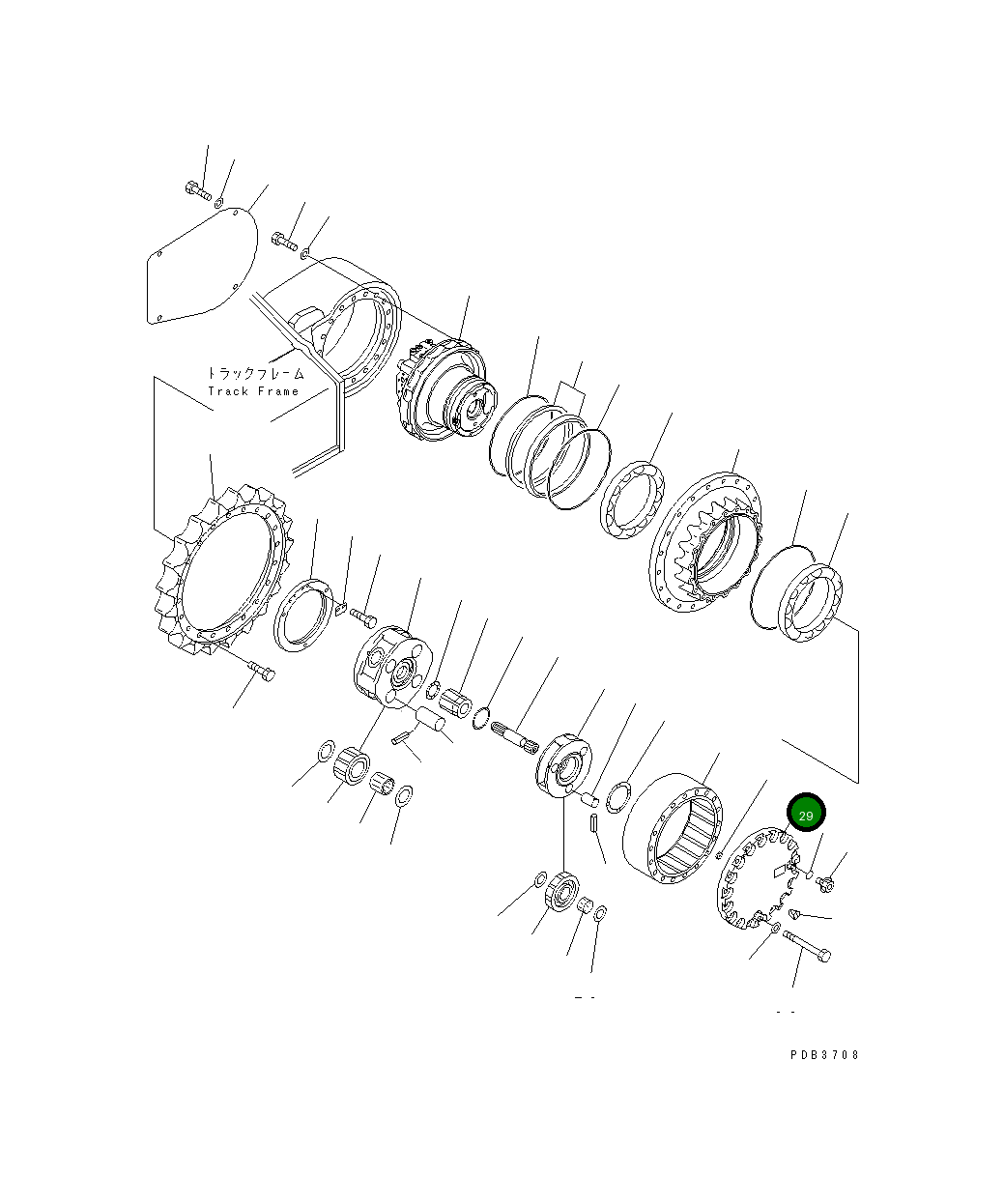 Крышка 20Y-27-22190 Komatsu
