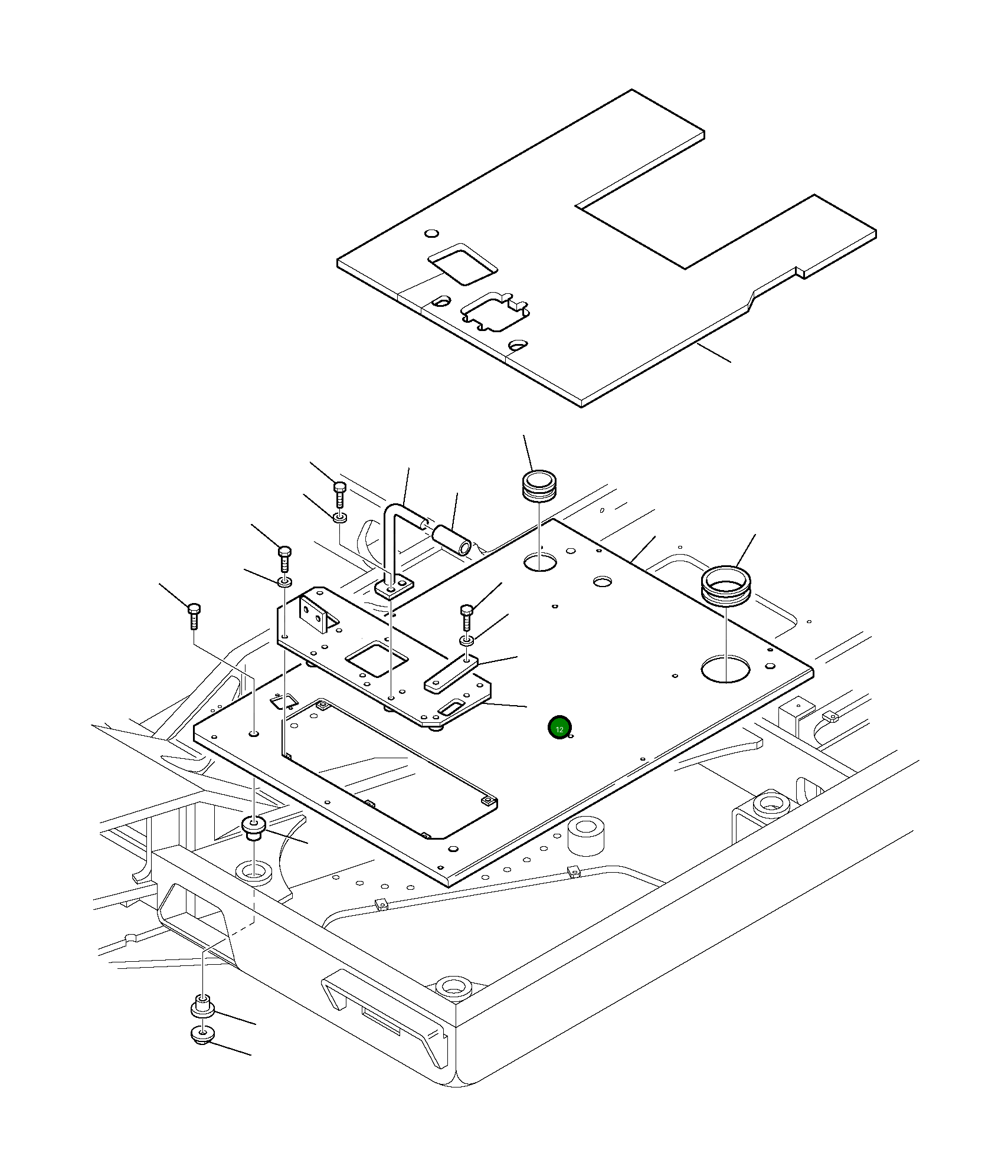 Крышка 22E-54-11160  Komatsu