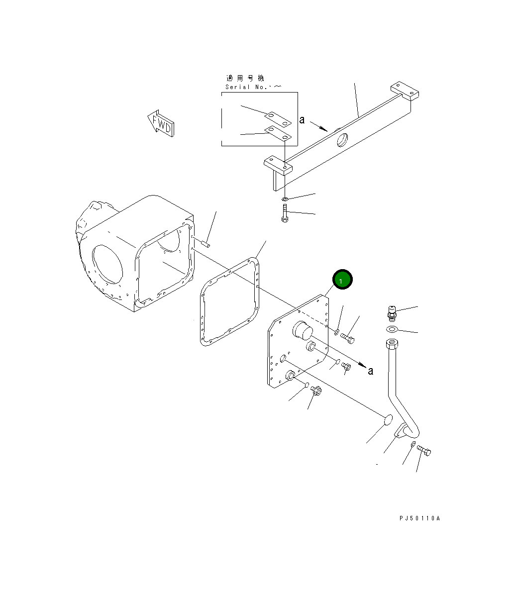 Крышка 23D-22-11350 Komatsu