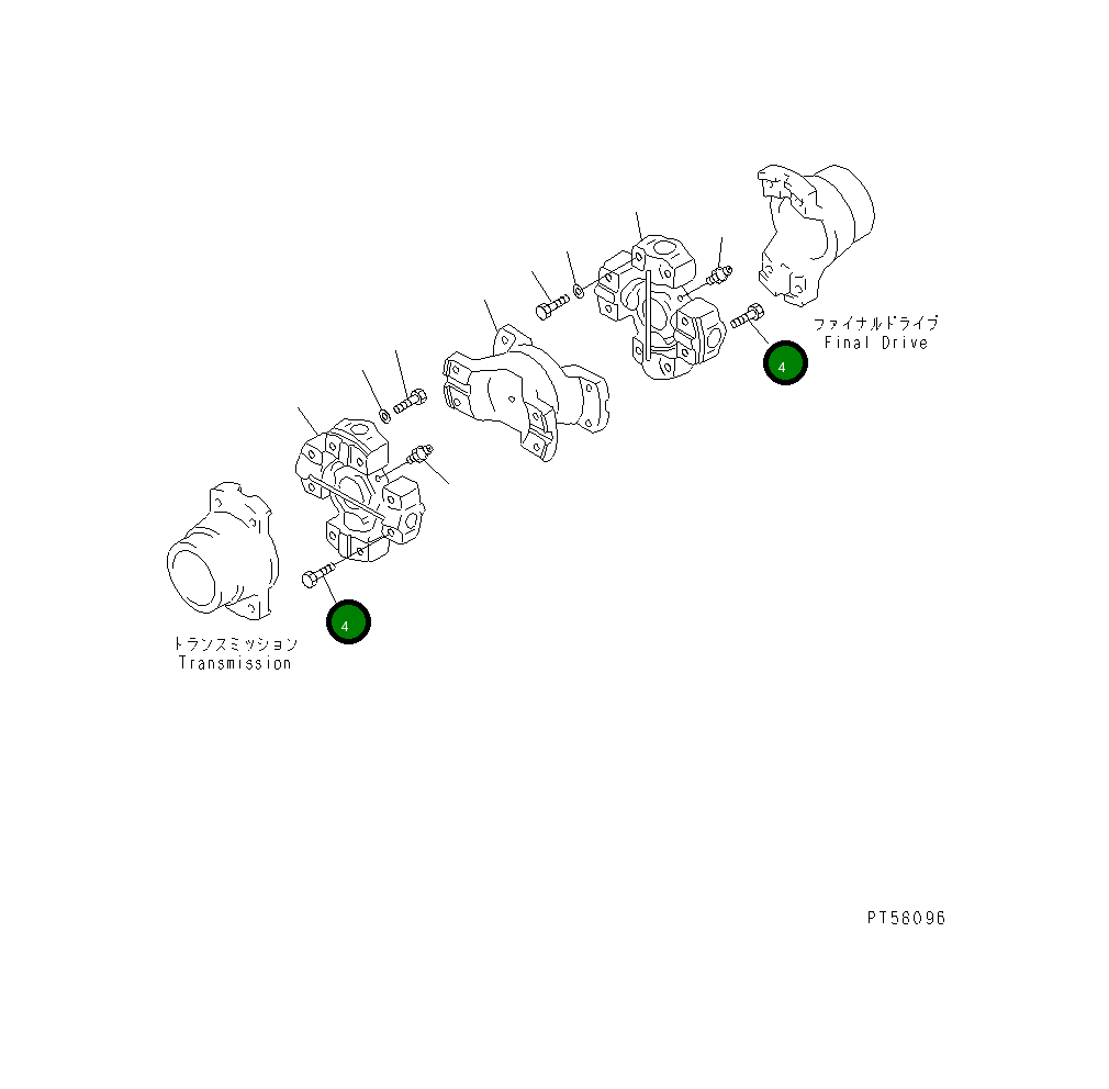 Болт 23E-20-31130 Komatsu