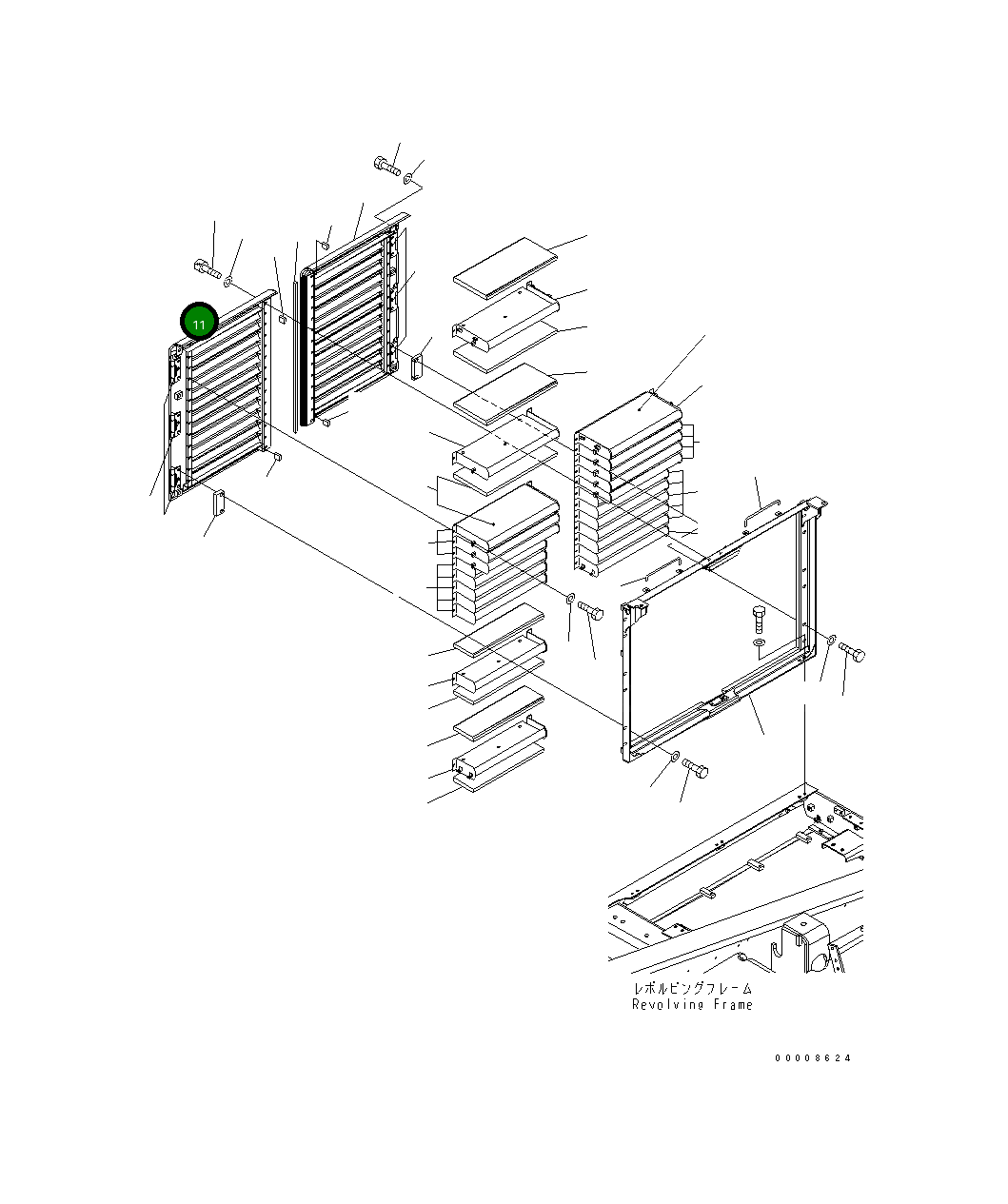 Крышка 21M-54-18531  Komatsu