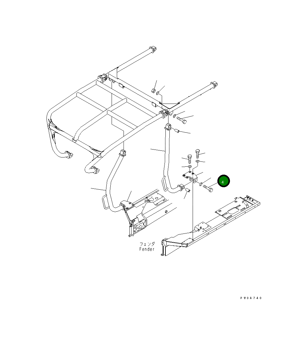 Болт 01019-32440 Komatsu