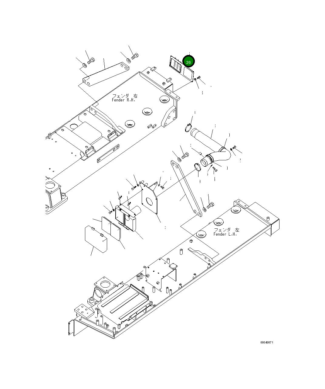 Крышка 195-54-77340 Komatsu